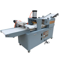 Machine commerciale semi-automatique en acier inoxydable pour la fabrication de pain pita et de pizzas, avec laminoir à pâte, presse à croûte et ligne de production de découpe
