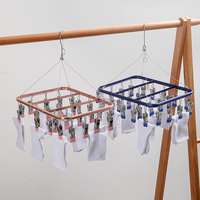 Shiyong – Nouveaux crochets et pinces à chaussettes triangulaires en métal de haute qualité – Organisateur de linge domestique durable et peu encombrant
