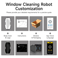 Nouveau Robot de Nettoyage de Vitres Intelligent Électrique de Luxe à Haute Performance, Entièrement Automatique, pour Extérieur, Contrôlé par Application, pour Usage Domestique