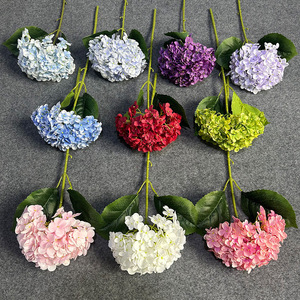 Bouquet d'hortensias simulés 216 fleurs artificielles en soie pour décoration de mariage et arrangement de salon - Product Image 2