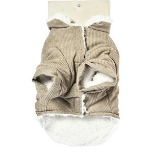 नई फैक्टरी शैली पालतू कॉरडरॉय जैकेट गर्म आलीशान सर्दियों पालतू जानवर कोट कुत्तों के लिए - Product Image 2