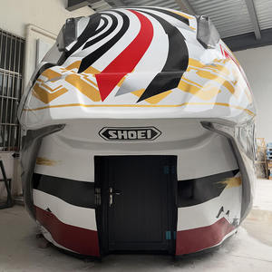 Carro de café con casco gigante, hecho de fibra de vidrio, artesanía de apariencia personalizada, adecuado para lugares escénicos y campamentos - Product Image 5