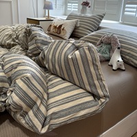 Ensemble de draps et de taies d'oreiller Queen de luxe 1800TC à la lavande, 100% microfibre brossée en polyester, antibactérien, antistatique, avec bordure
