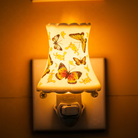 Diffuseur d'arômes en céramique GL-TC25 ETL avec abat-jour, veilleuse, lampe murale de type prise pour la décoration