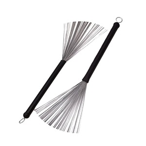 Cepillos de plástico personalizados al por mayor para batería de jazz, cepillos de alambre de acero para batería, baquetas retráctiles, accesorios para instrumentos de percusión - Product Image 1
