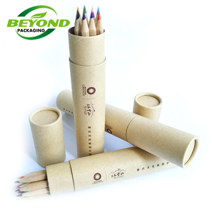 Biodegradable <span class=keywords><strong>Reciclado</strong></span> Kraft Core Impresión personalizada al por mayor Kraft Cartón Cilindro Embalaje Caja <span class=keywords><strong>de</strong></span> almacenamiento para lápiz - Product Image 6
