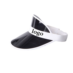 Casquette de soleil Ys171 en PVC, ajustable, multicolore, pour le voyage et la plage, avec logo publicitaire, collection Printemps-Été - Product Image 6