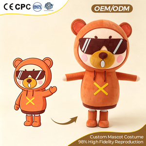 Costume de mascotte de chat en fourrure personnalisé, mignon, <span class=keywords><strong>pour</strong></span> cosplay animal, <span class=keywords><strong>dessin</strong></span> <span class=keywords><strong>animé</strong></span>, ours, déguisement de carnaval <span class=keywords><strong>pour</strong></span> adulte - Product Image 3