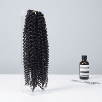 Extensions de cheveux humains bruts vierges super double drawn, qualité supérieure, brillants, doux, bouclés crépus, à crocheter, en promotion