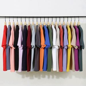 Plain Solid 100% Cotton Heat-Transfer Printed Custom Unisex Designer T-Shirt Blank Men's Eco-Friendly Breathable High Quality - Product Image 2