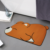Tapis Absorbant Ovale en Tissu Technique à Séchage Rapide Direct Usine, Tapis de Douche et de Bain Domestique, Meilleures Ventes