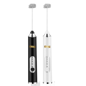 Dsp Electric Milk Frother Rechargeable <b>Battery</b> <b>Operated</b> Mini Handheld Coffee Tea Maker Stainless Steel Cylinder Design - Product Image 1