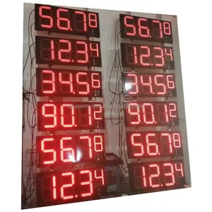Elektronische LED-Anzeige im Freien vier Zahlen LPG Gas-und Ölpreis schilder LED-Licht nummern für Tankstellen Beschilderung
