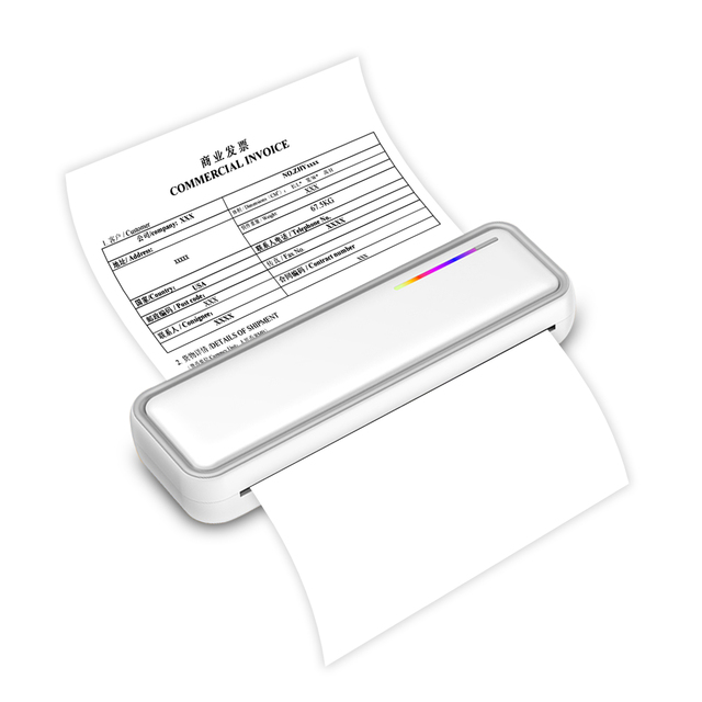 A4 Portable Mini Thermal  Wireless Printer Small Travel Document & Photo Printer