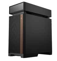 Boîtier de jeu DeepCool CL6600 noir et blanc, format ATX, avec port USB Type-C et fenêtre latérale en verre trempé