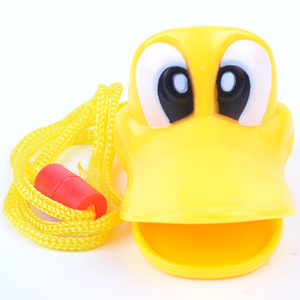 Дизайн с мультяшным животным принтом логотип продвижение детская игрушка подарок Большой Глаз желтая утка свисток - Product Image 2