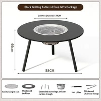 Réchaud de camping multifonctionnel réglable pour pique-nique en plein air, table à thé, barbecue, cuisinière