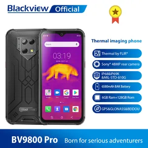 Blackview-Smartphone BV9800 Pro, primer teléfono inteligente con imagen térmica, pantalla FHD de 6,3 pulgadas, Android 9, 6GB + 128GB, impermeable, cámara de 53MP