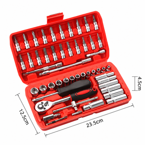 Lot de 53 outils à main professionnels : jeu complet de clés à douilles et clés à chocs robustes - Product Image 2
