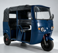 Mototaxi Eléctrico Semiabierto de Tres Ruedas con Gran Capacidad de Carga, Batería de Plomo-Ácido o Litio Opcional, para Transporte Urbano de Pasajeros