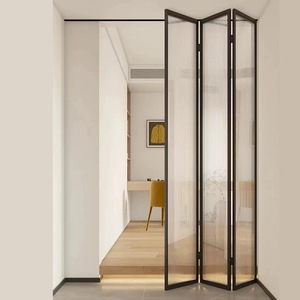 GEDELI Neueste USA Style Schallschutz system Bewegliche Bi-Faltglas tür Vorgefertigte Aluminium fenster und-türen