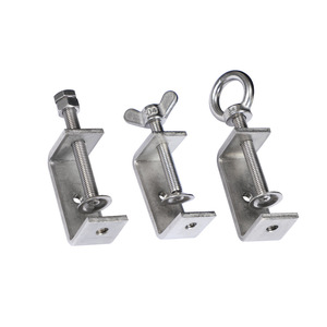 304 스테인리스 스틸 조절식 헤비 듀티 C 클램프, 안정적인 넓은 턱 개구부, 자동차 및 산업용 배관 부속품 - Product Image 2