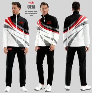 Chaqueta Deportiva al por Mayor para <span class=keywords><strong>Hombre</strong></span>, Mujer y Niño, Chaquetas de Entrenamiento de Invierno, Chaqueta Deportiva Personalizada con Cremallera para Equipo de Fútbol Rojo - Product Image 4