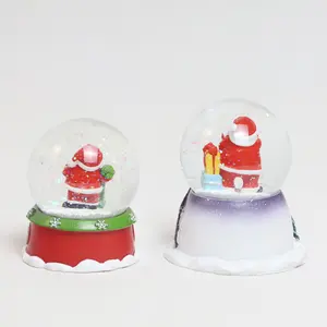 Noel sahne küre ile 150mm cam yılbaşı topu süsleri doğuş dekoratif şeffaf cam süs