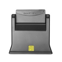 Rocketek通用串行总线2.0 ISO7816智能卡sim卡插槽发光二极管指示灯智能卡读卡器