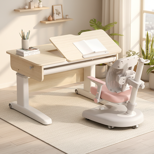 Solution de <span class=keywords><strong>bureau</strong></span> et chaise ergonomiques pour étudiants, avec <span class=keywords><strong>bureau</strong></span> réglable en hauteur, pour la maison et la salle <span class=keywords><strong>d</strong></span>'étude - Product Image 1