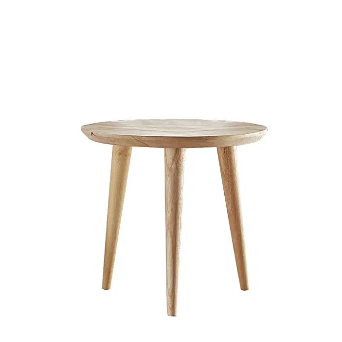 Sólida redonda mesa de madera de goma pequeña mesa de comedor café mesa de Poker para sala