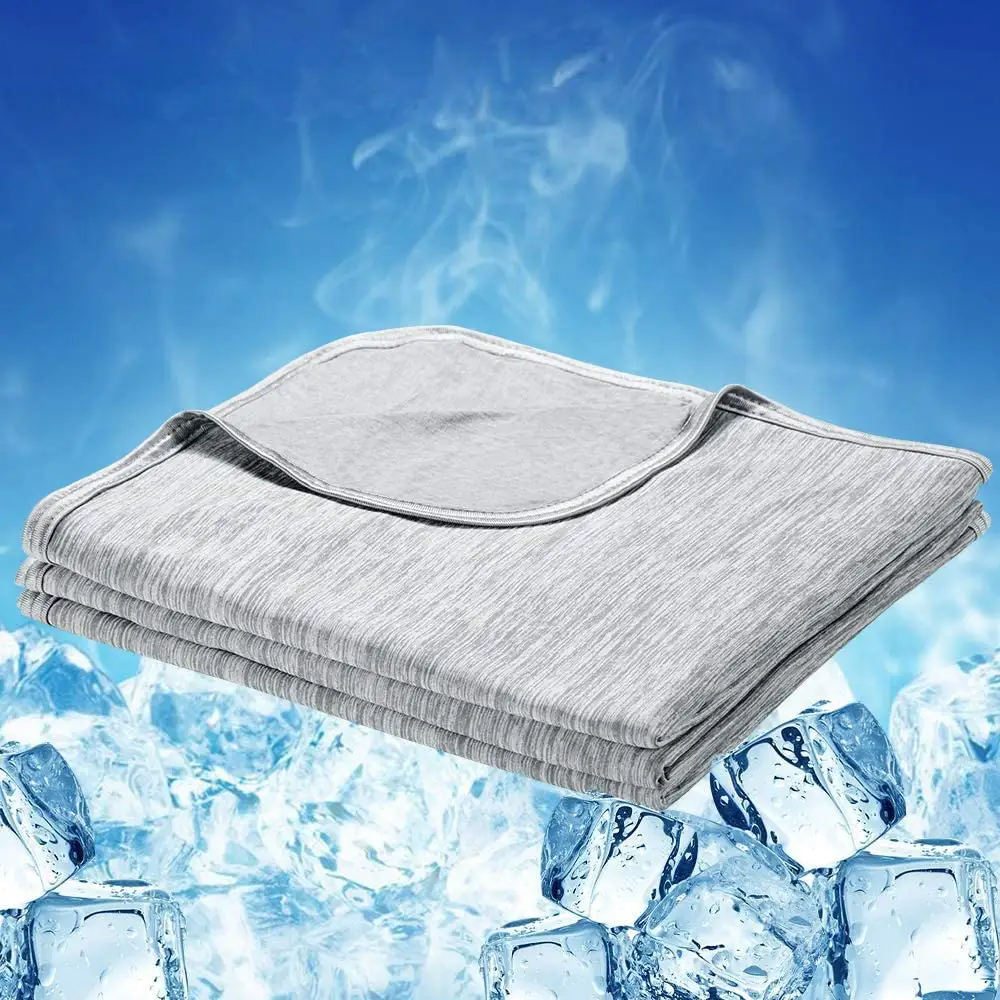 100% कपास ठंडा कंबल, आर्क-सर्द ठंडा करने के साथ प्रो डबल-पक्ष शांत कंबल फाइबर