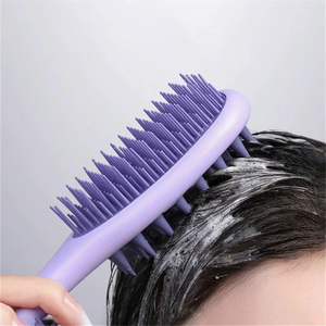 Cepillo de champú de mango largo con doble diente, peines naturales, cepillo de baño para el hogar, exfoliante corporal, cuidado del cabello - Product Image 6