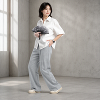 Pantalon décontracté unisexe 2025 en coton 100% pour l'hiver, coupe régulière, motif uni, taille 6XL, tissu 430g