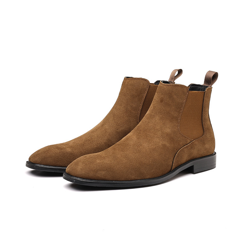 Men s Suede Chelsea Boots Elastic