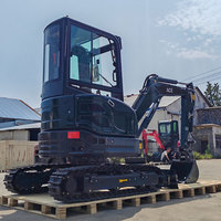 Livraison gratuite, mini-excavatrice de 2,7 tonnes, moteur Kubota EPA, mini-pelleuse, excavatrice de 2,7 tonnes avec cabine fermée, garantie de 2 ans