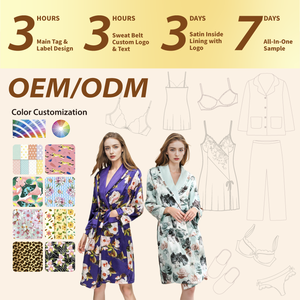 Vestaglia in Seta per Donna, Kimono in Raso, Accappatoio in Seta, Pigiama in Seta di Gelso a Maniche Lunghe - Product Image 6