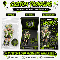 CNAWO Knipperende Ogen Acryl Standee met Beweegbare Oren & Staart Aangepaste Tweelaagse Karakterdisplay voor Artiesten Merchandise