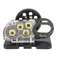 Kit de boîte de vitesses Overdrive à faible transmission en acrylique transparent pour modèles RC 1/10, compatible avec les châssis SCX10, Capra Element, Gspeed, LCG