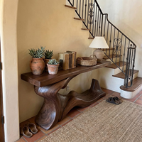 Table console moderne en bois massif naturel fait main 2026 pour la décoration intérieure, l'entrée, les meubles d'appartement, sur mesure