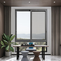Ventanas Corredizas de Aluminio, Marco de Aluminio, Doble y Triple Acristalamiento, Vidrio Templado, Ventanas Corredizas Verticales con Rotura de Puente Térmico