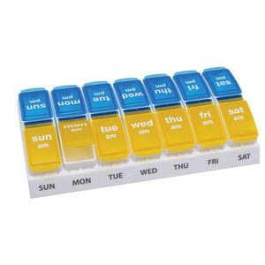 Wholesale Weekly <b>Removable</b> Organizer 7 Days 14 Compartments Plastic Pill <b>Box</b> Custom Logo - Product Image 4