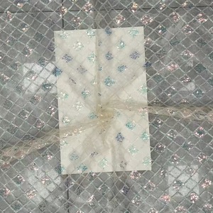 Đẹp Trắng Trong Suốt <span class=keywords><strong>Payette</strong></span> Sequin Vải Ren Vải Tuyn Sang Trọng Sequin Vải Cho Sân Khấu Mô Hình Hiệu Suất Khiêu Vũ Ăn Mặc - Product Image 3