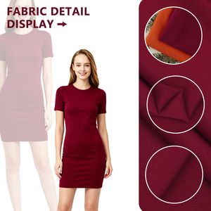 Tela de punto elástica de poliéster y spandex 125D con tacto de lino, 170 cm de ancho, 170 g/m², para vestidos, camisetas sin mangas y prendas de vestir para mujer. - Product Image 4