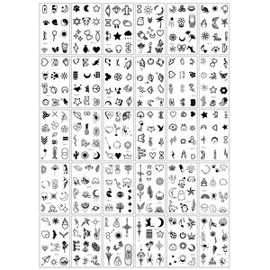 Nuovi Adesivi per Tatuaggi in Stile Europeo <span class=keywords><strong>e</strong></span> Americano, Tema Nero <span class=keywords><strong>e</strong></span> Bianco, Geometrici, <span class=keywords><strong>Farfalle</strong></span>, <span class=keywords><strong>Fiori</strong></span>, Sexy, per Donne - Product Image 6