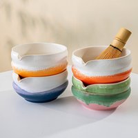 Bol à matcha en céramique Dingyue Japandi, bol à matcha en verre, boîte cadeau
