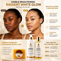 Ensemble de soins corporels véganes éclaircissants, crème hydratante pour le corps au glutathion et à la vitamine C, savon anti-âge, hydratant, tonifiant, pour tous les types de peau