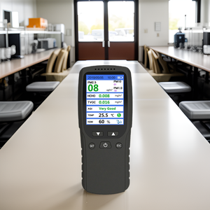 เครื่องวิเคราะห์ก๊าซพกพา วัสดุ ABS สำหรับตรวจวัด PM2.5, HCHO, TVOC, ฟอร์มาลดีไฮด์ และเครื่องตรวจจับคุณภาพอากาศ PM10, PM2.5 - Product Image 5