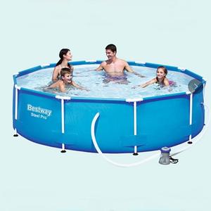 <span class=keywords><strong>Piscina</strong></span> de agua redonda con marco de acero, 4,5 <span class=keywords><strong>metros</strong></span>, para patio trasero, garantía de calidad - Product Image 1
