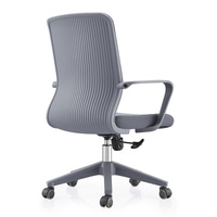 Chaise de bureau ergonomique moderne JOHOOFURNITURE en PP, cadre gris, confortable, coussin épais, pour salle de conférence